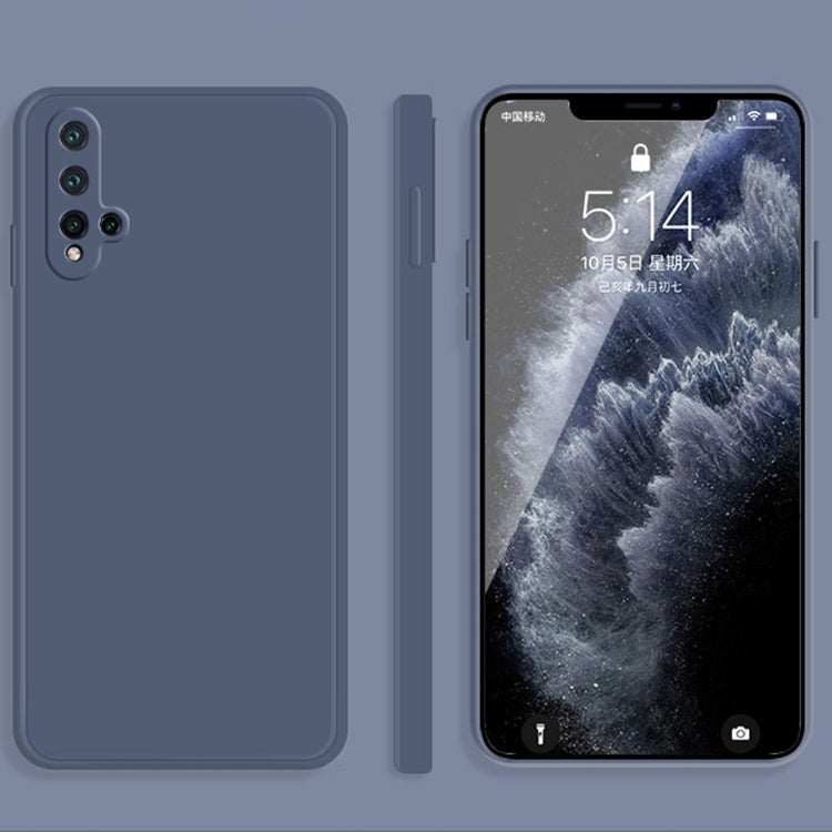 For Huawei nova 5 Pro Solid Color Imitation Liquid Silicone Straight Edge Dropproof Full Coverage Protective Case