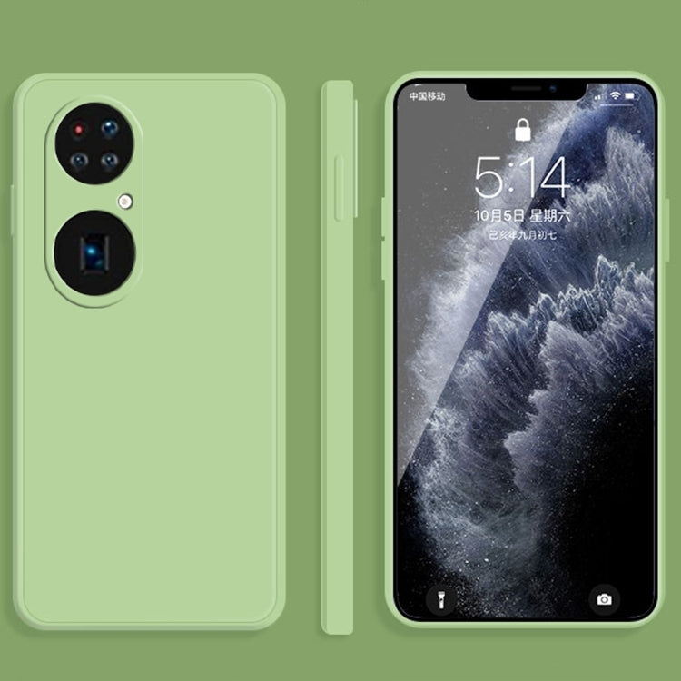 For Huawei P50 Pro Solid Color Imitation Liquid Silicone Straight Edge Dropproof Full Coverage Protective Case