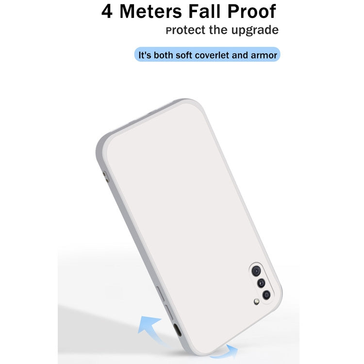 For Samsung Galaxy A11 Solid Color Imitation Liquid Silicone Straight Edge Dropproof Full Coverage Protective Case