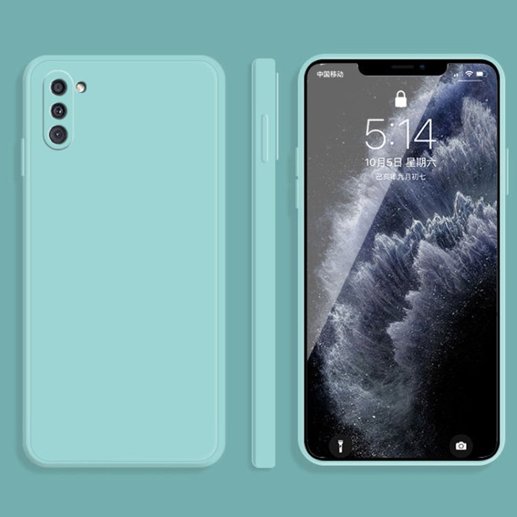 For Samsung Galaxy A11 Solid Color Imitation Liquid Silicone Straight Edge Dropproof Full Coverage Protective Case