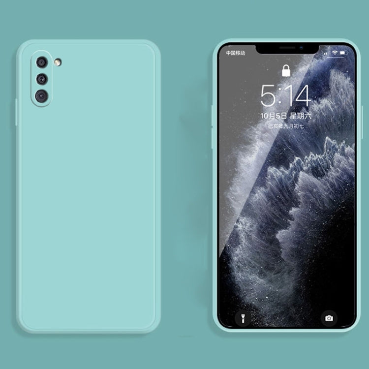 For Samsung Galaxy A11 Solid Color Imitation Liquid Silicone Straight Edge Dropproof Full Coverage Protective Case