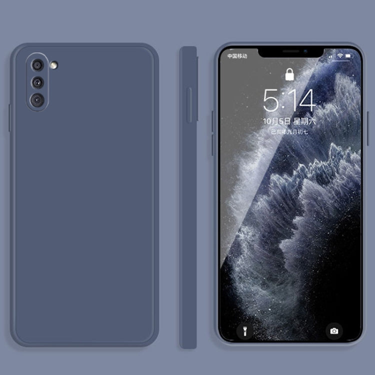 For Samsung Galaxy A11 Solid Color Imitation Liquid Silicone Straight Edge Dropproof Full Coverage Protective Case