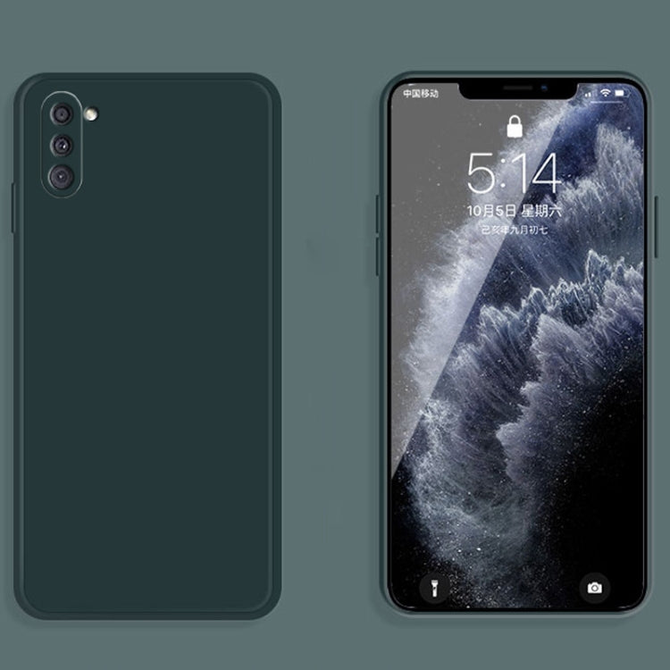 For Samsung Galaxy A11 Solid Color Imitation Liquid Silicone Straight Edge Dropproof Full Coverage Protective Case