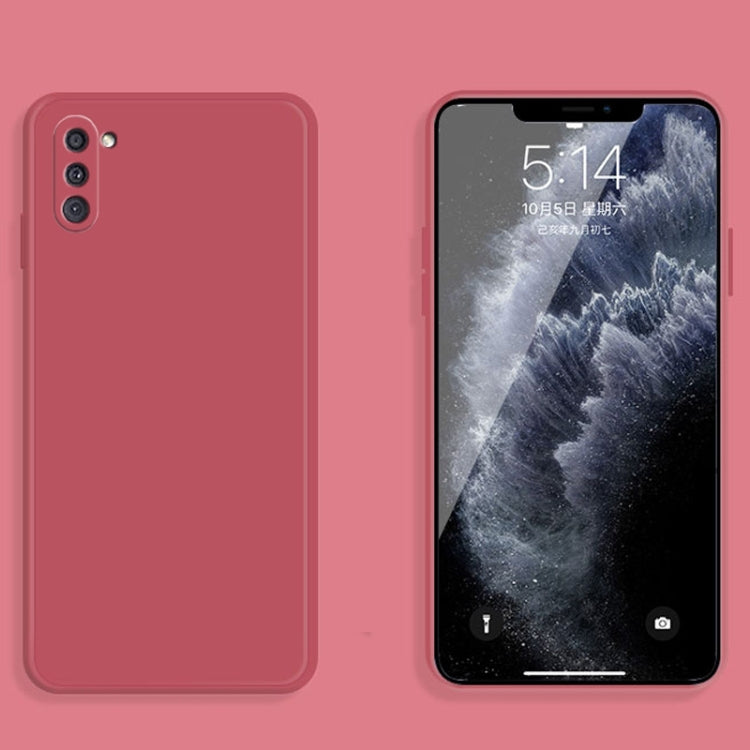 For Samsung Galaxy A11 Solid Color Imitation Liquid Silicone Straight Edge Dropproof Full Coverage Protective Case