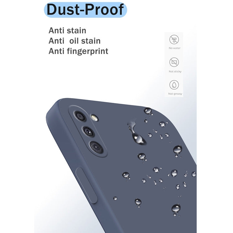 For Samsung Galaxy A11 Solid Color Imitation Liquid Silicone Straight Edge Dropproof Full Coverage Protective Case