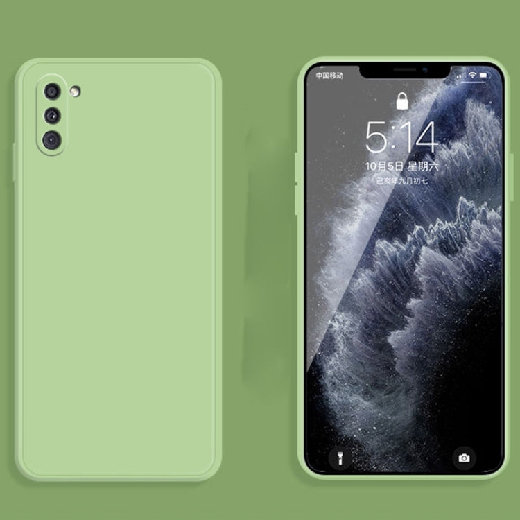 For Samsung Galaxy A11 Solid Color Imitation Liquid Silicone Straight Edge Dropproof Full Coverage Protective Case