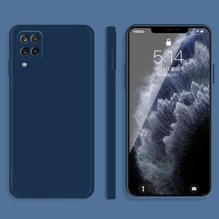 For Samsung Galaxy A12 5G Solid Color Imitation Liquid Silicone Straight Edge Dropproof Full Coverage Protective Case