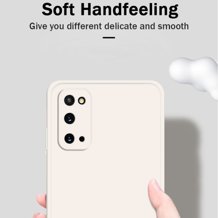 For Samsung Galaxy S20 Solid Color Imitation Liquid Silicone Straight Edge Dropproof Full Coverage Protective Case