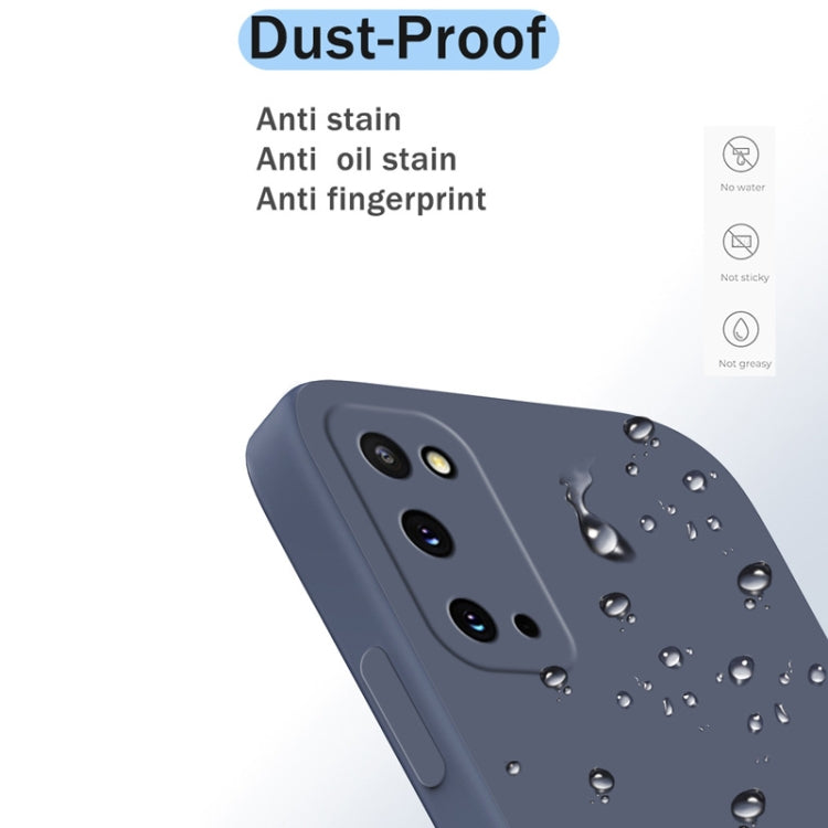 For Samsung Galaxy S20 Solid Color Imitation Liquid Silicone Straight Edge Dropproof Full Coverage Protective Case