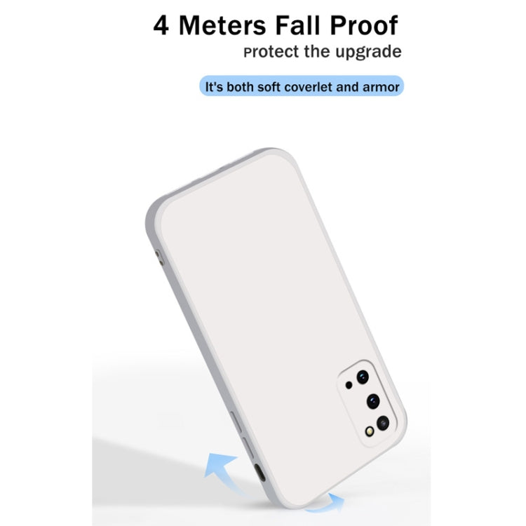 For Samsung Galaxy S20 Solid Color Imitation Liquid Silicone Straight Edge Dropproof Full Coverage Protective Case