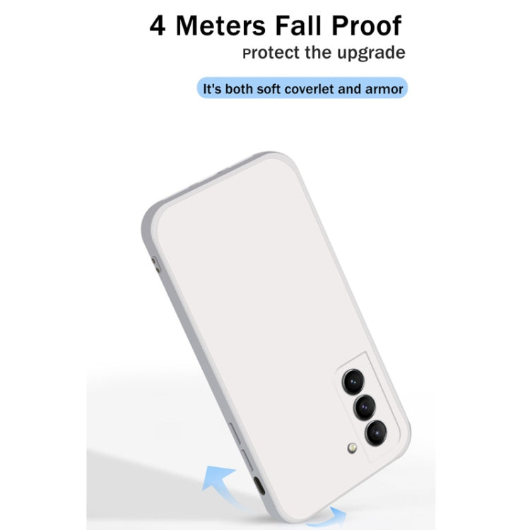 For Samsung Galaxy S21 5G Solid Color Imitation Liquid Silicone Straight Edge Dropproof Full Coverage Protective Case