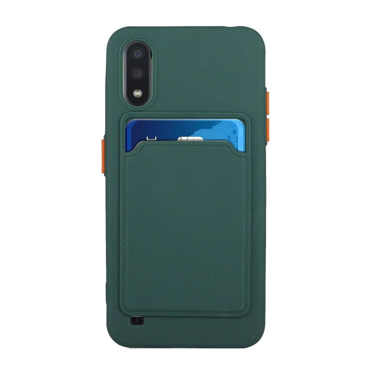For Samsung Galaxy A01 Card Slot Design Shockproof TPU Protective Case