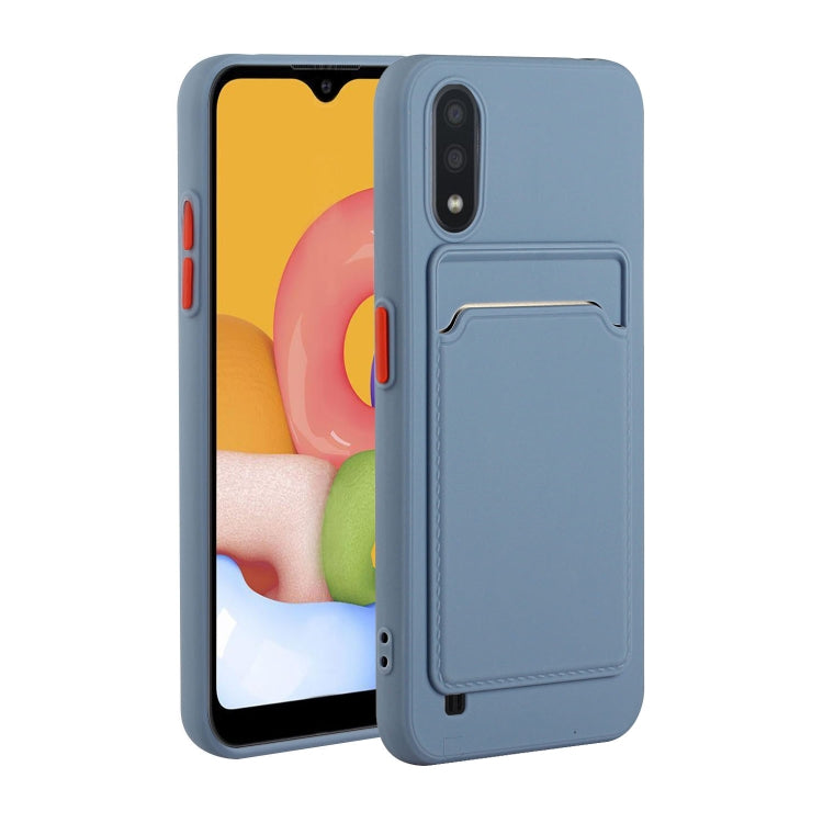 For Samsung Galaxy A01 Card Slot Design Shockproof TPU Protective Case