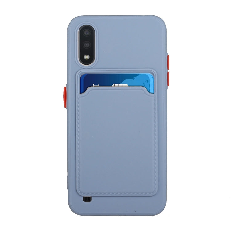 For Samsung Galaxy A01 Card Slot Design Shockproof TPU Protective Case