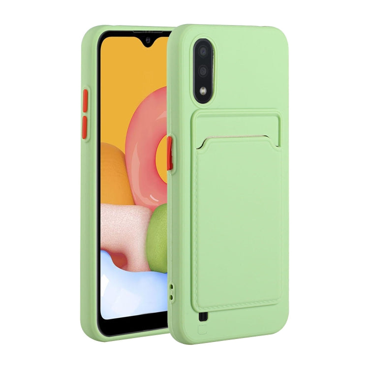For Samsung Galaxy A01 Card Slot Design Shockproof TPU Protective Case