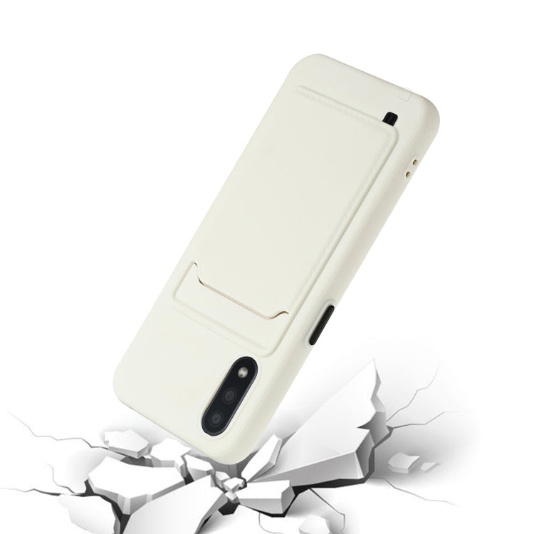 For Samsung Galaxy A01 Card Slot Design Shockproof TPU Protective Case