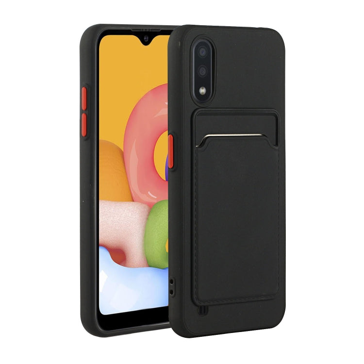 For Samsung Galaxy A01 Card Slot Design Shockproof TPU Protective Case