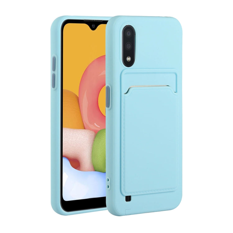 For Samsung Galaxy A01 Card Slot Design Shockproof TPU Protective Case