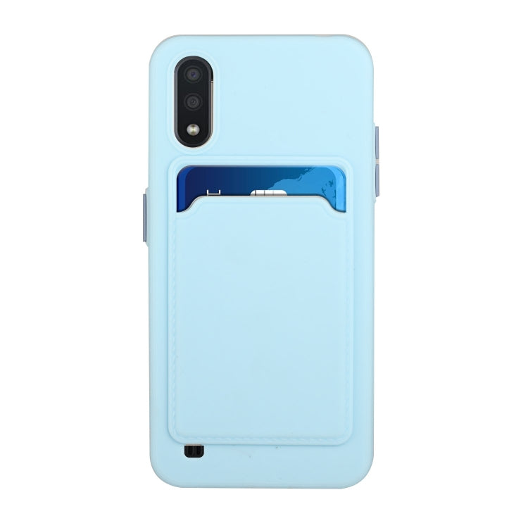For Samsung Galaxy A01 Card Slot Design Shockproof TPU Protective Case