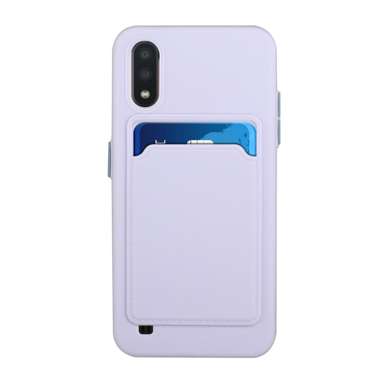 For Samsung Galaxy A01 Card Slot Design Shockproof TPU Protective Case