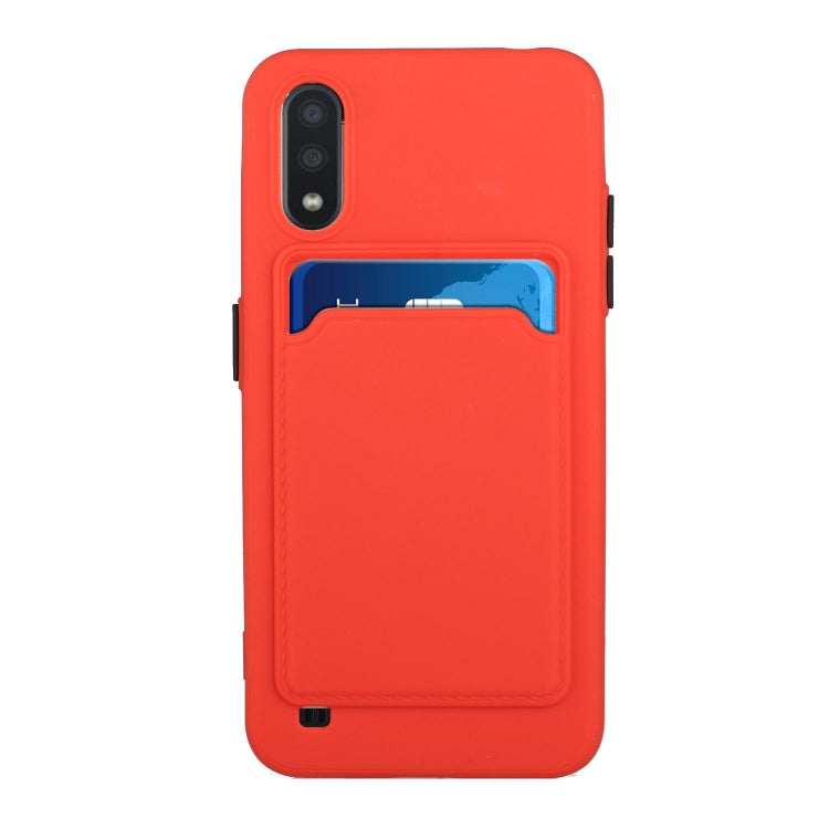 For Samsung Galaxy A01 Card Slot Design Shockproof TPU Protective Case