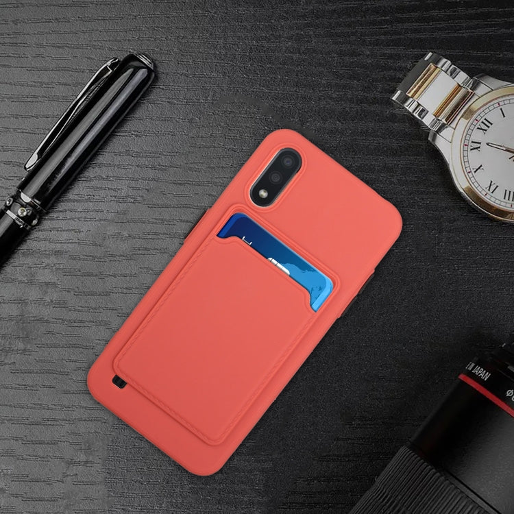 For Samsung Galaxy A01 Card Slot Design Shockproof TPU Protective Case