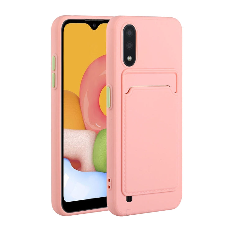 For Samsung Galaxy A01 Card Slot Design Shockproof TPU Protective Case