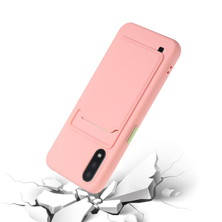 For Samsung Galaxy A01 Card Slot Design Shockproof TPU Protective Case