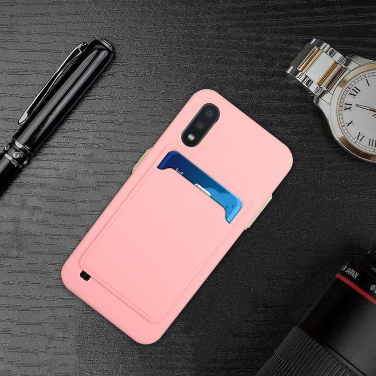 For Samsung Galaxy A01 Card Slot Design Shockproof TPU Protective Case