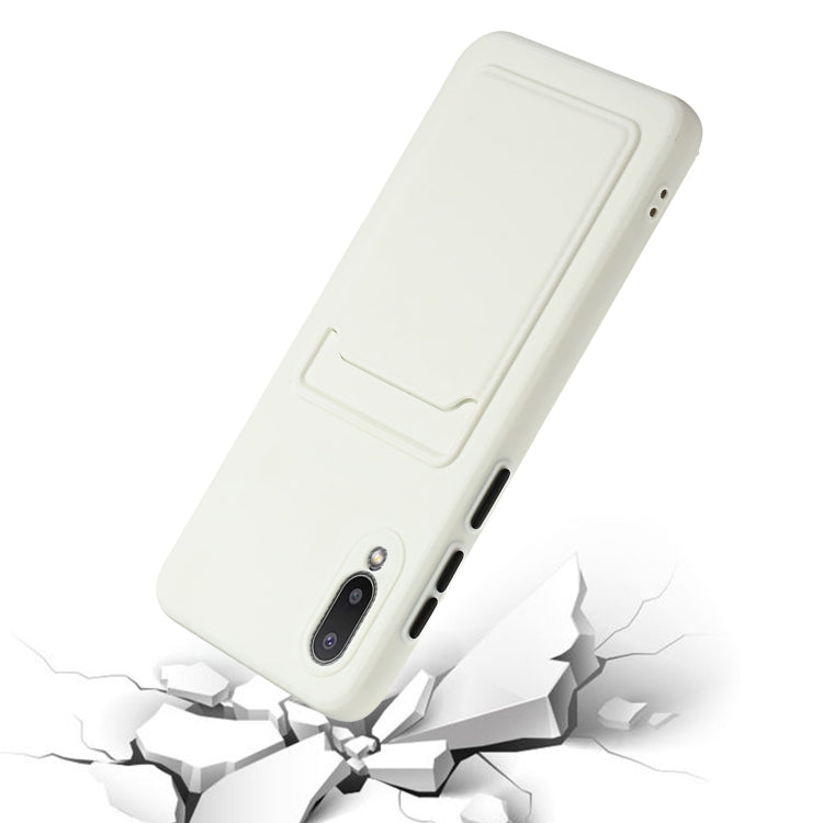 For Samsung Galaxy A02 Card Slot Design Shockproof TPU Protective Case