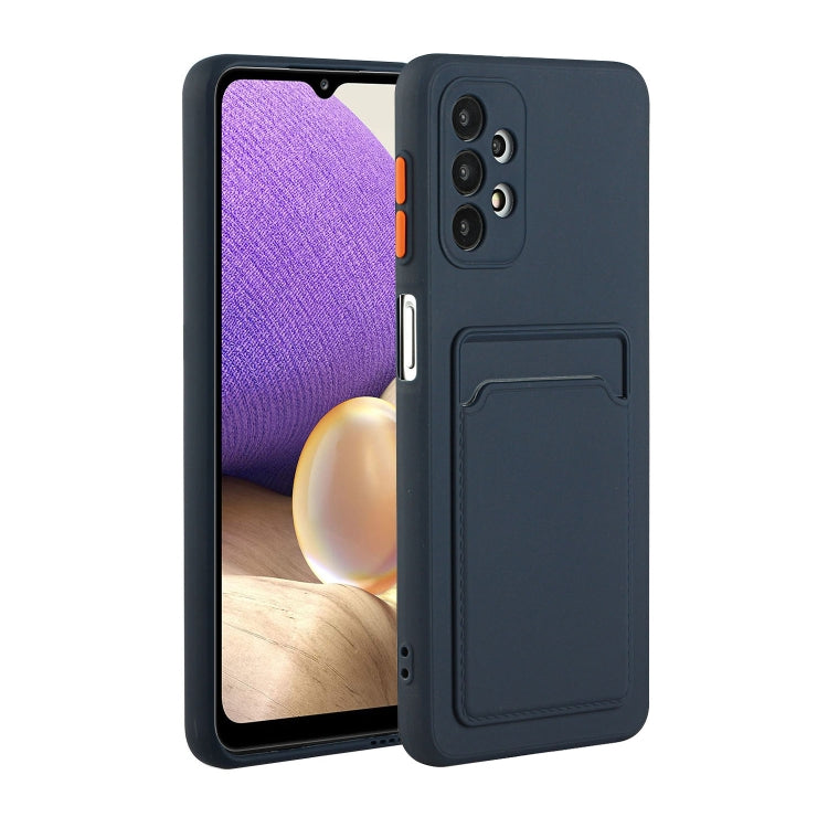 For Samsung Galaxy A32 4G Card Slot Design Shockproof TPU Protective Case