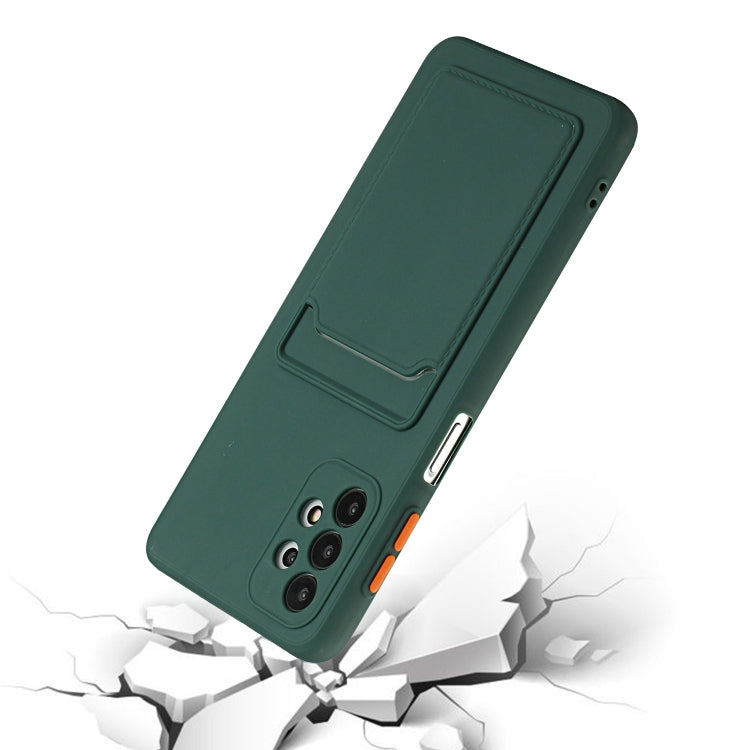 For Samsung Galaxy A32 4G Card Slot Design Shockproof TPU Protective Case