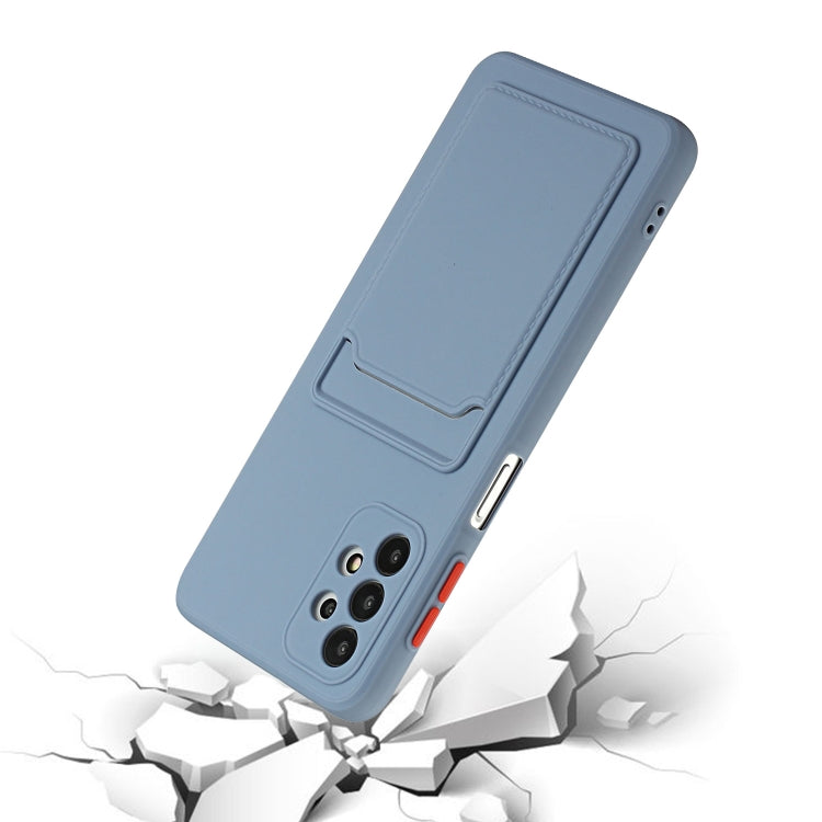 For Samsung Galaxy A32 4G Card Slot Design Shockproof TPU Protective Case