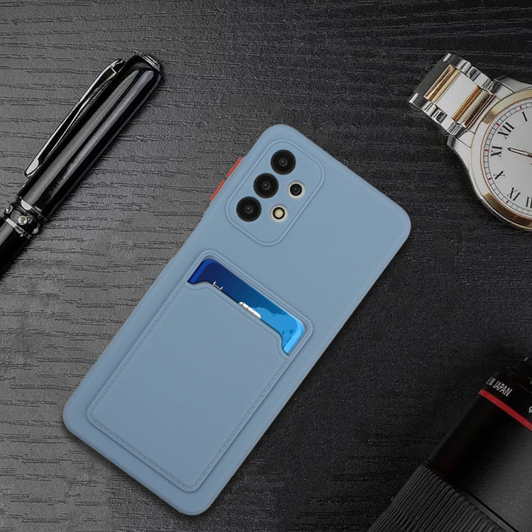 For Samsung Galaxy A32 4G Card Slot Design Shockproof TPU Protective Case