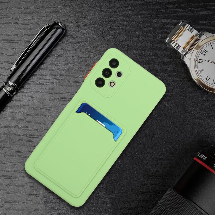 For Samsung Galaxy A32 4G Card Slot Design Shockproof TPU Protective Case