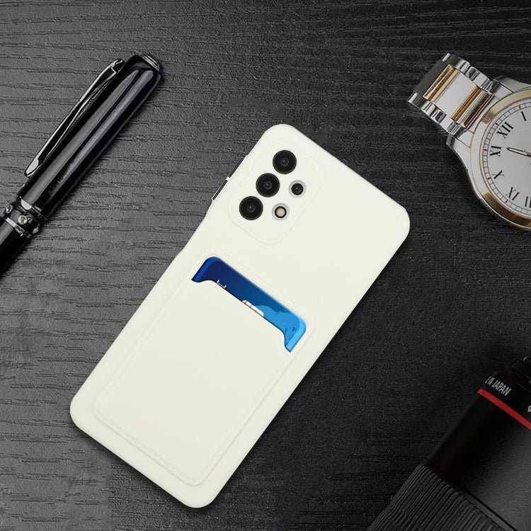 For Samsung Galaxy A32 4G Card Slot Design Shockproof TPU Protective Case