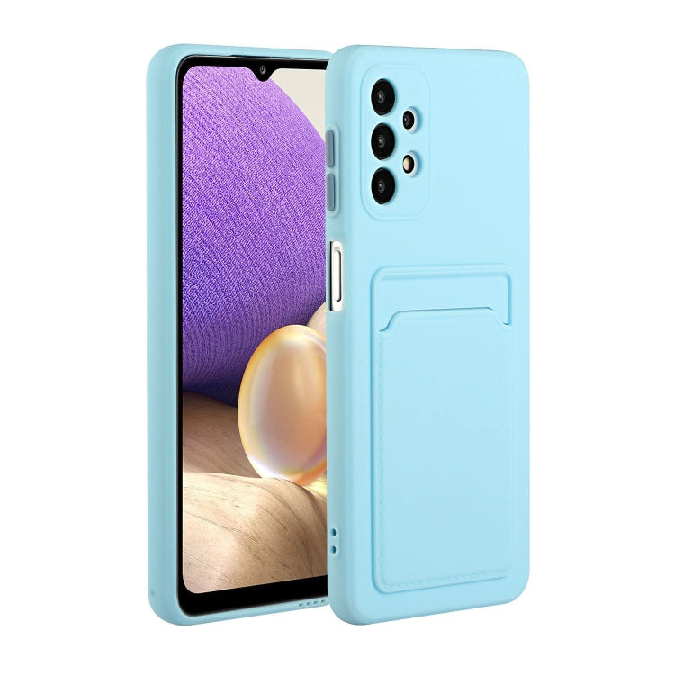For Samsung Galaxy A32 4G Card Slot Design Shockproof TPU Protective Case
