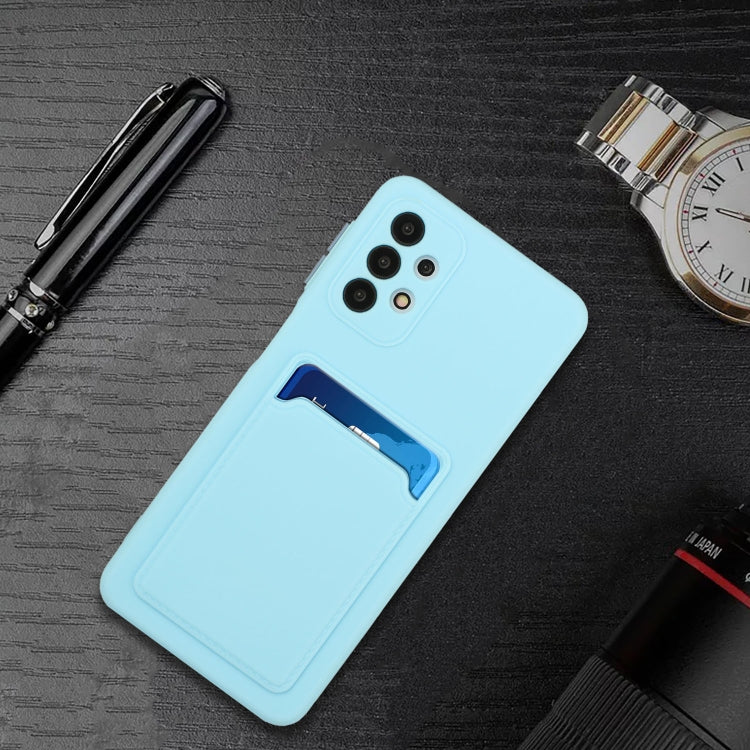 For Samsung Galaxy A32 4G Card Slot Design Shockproof TPU Protective Case