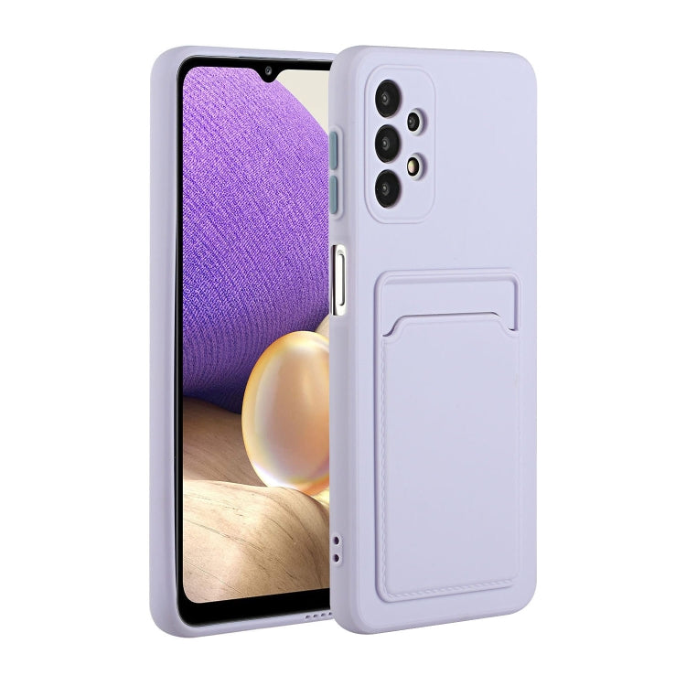 For Samsung Galaxy A32 4G Card Slot Design Shockproof TPU Protective Case