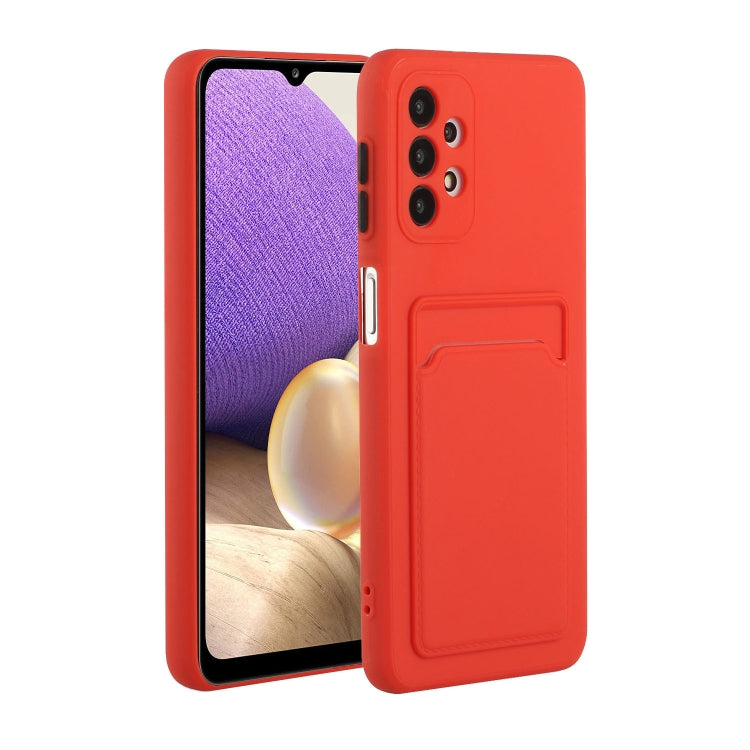 For Samsung Galaxy A32 4G Card Slot Design Shockproof TPU Protective Case