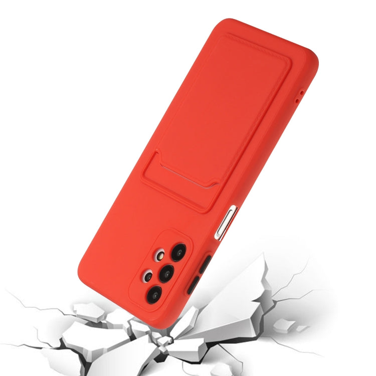 For Samsung Galaxy A32 4G Card Slot Design Shockproof TPU Protective Case