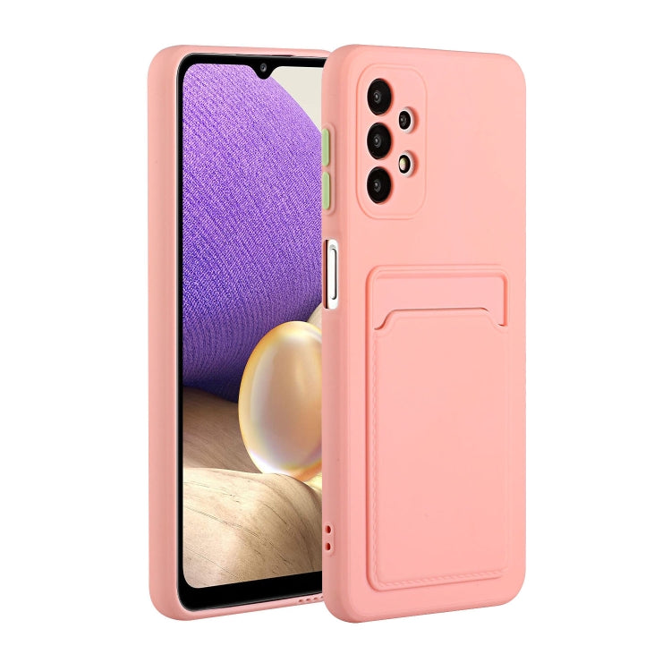 For Samsung Galaxy A32 4G Card Slot Design Shockproof TPU Protective Case