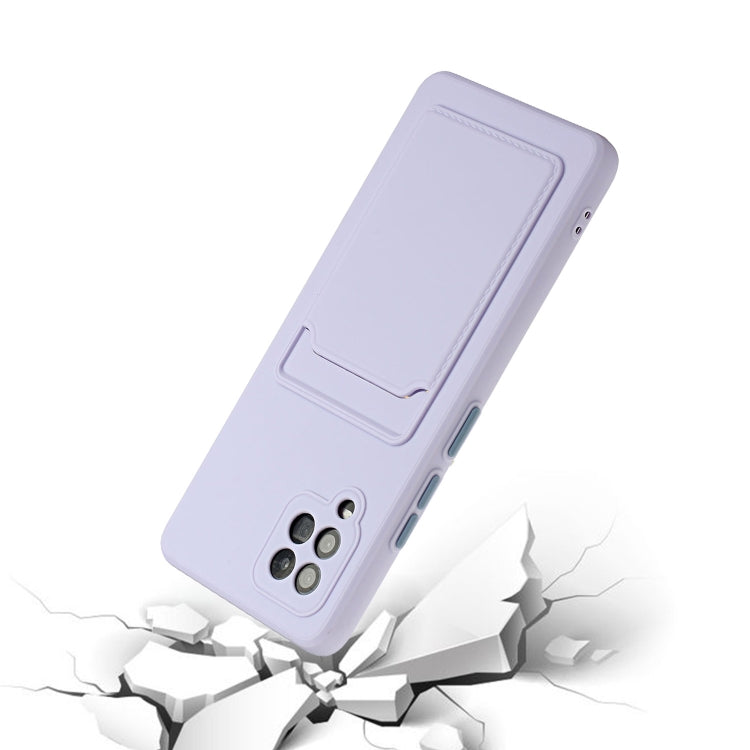 For Samsung Galaxy A42 5G Card Slot Design Shockproof TPU Protective Case