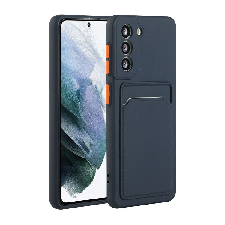 For Samsung Galaxy S21 5G Card Slot Design Shockproof TPU Protective Case