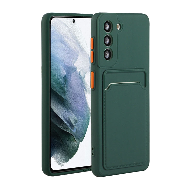 For Samsung Galaxy S21 5G Card Slot Design Shockproof TPU Protective Case