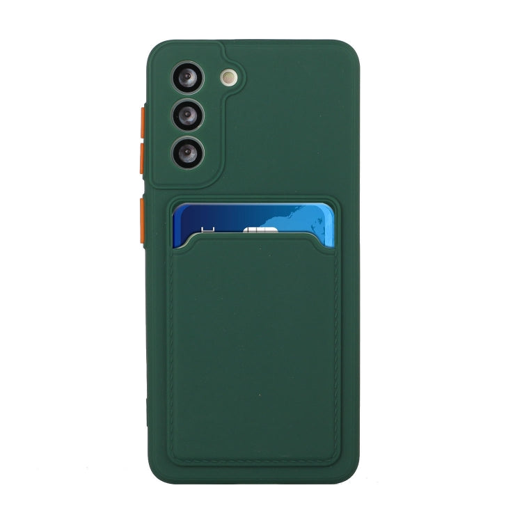 For Samsung Galaxy S21 5G Card Slot Design Shockproof TPU Protective Case