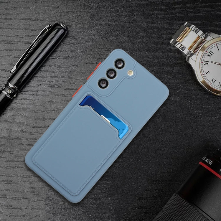 For Samsung Galaxy S21 5G Card Slot Design Shockproof TPU Protective Case