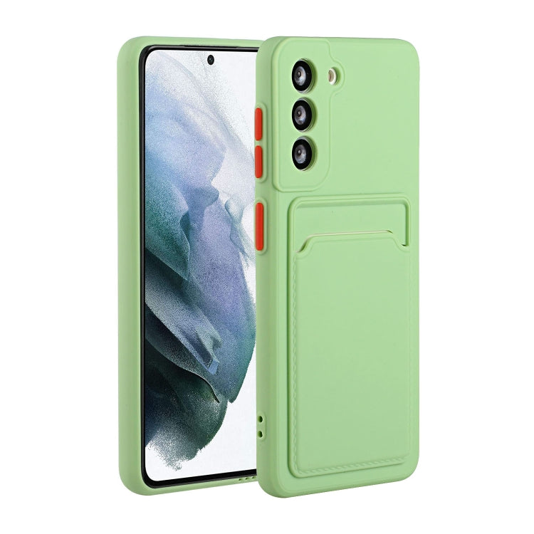 For Samsung Galaxy S21 5G Card Slot Design Shockproof TPU Protective Case