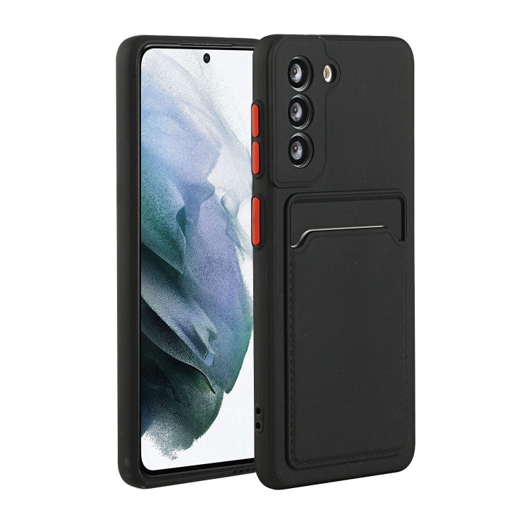 For Samsung Galaxy S21 5G Card Slot Design Shockproof TPU Protective Case