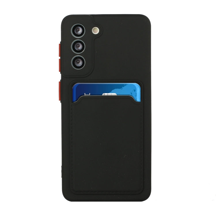 For Samsung Galaxy S21 5G Card Slot Design Shockproof TPU Protective Case
